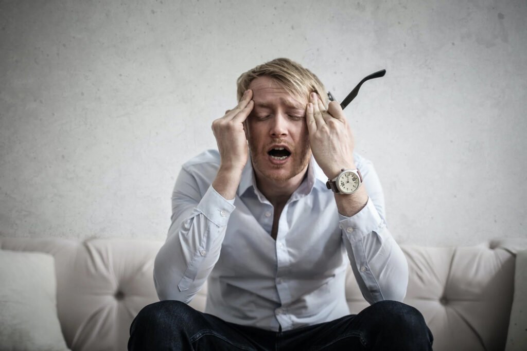 Man Experiencing Facial Nerve Jaw